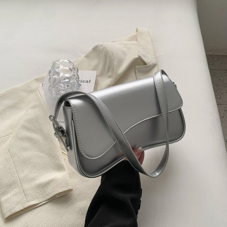 Compact Women's Shoulder Bag-modehaus-berger20250410-Calm Wears-Silver-Calm Wears