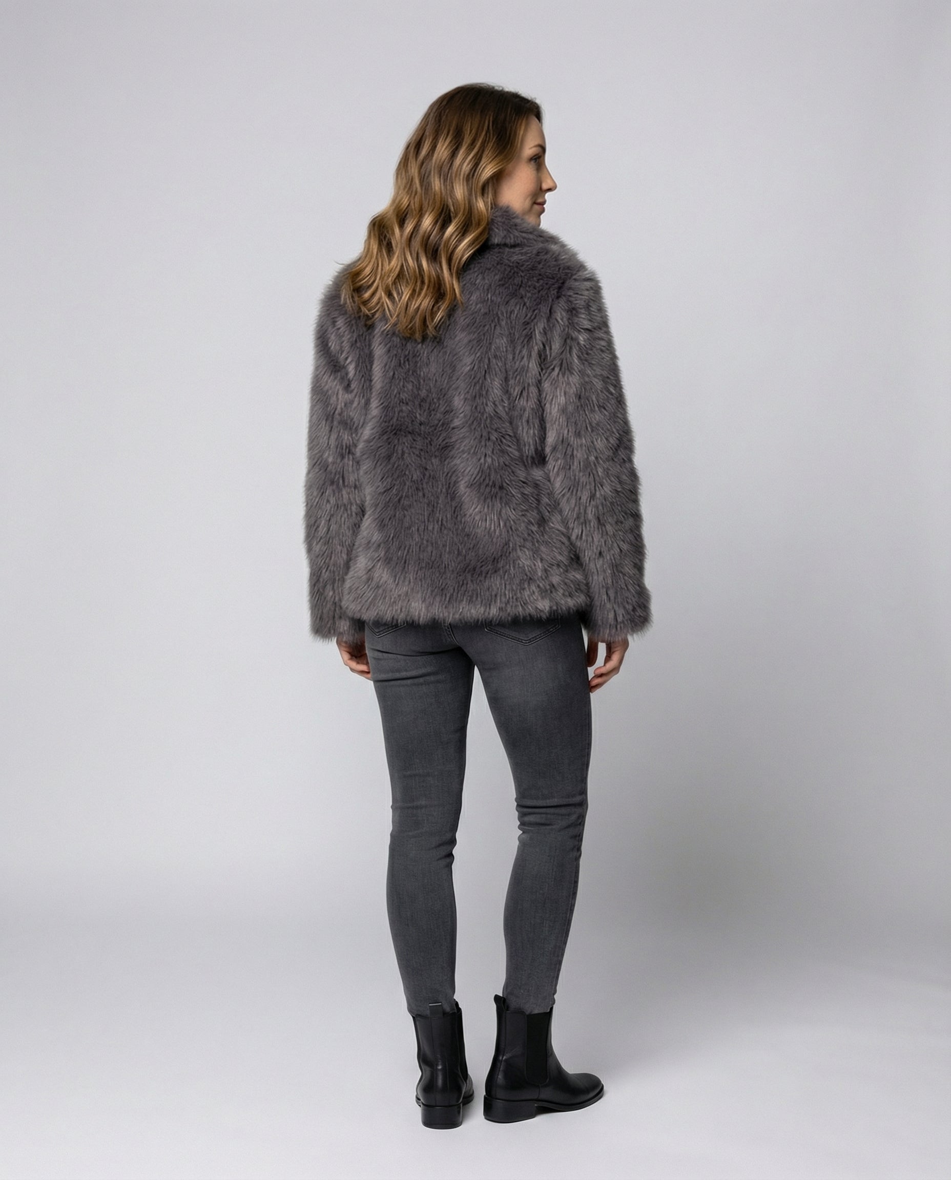 Faux-Fur Shawl Collar Jacket-classylooker20251202-Calm Wears-Gray-XS-Calm Wears