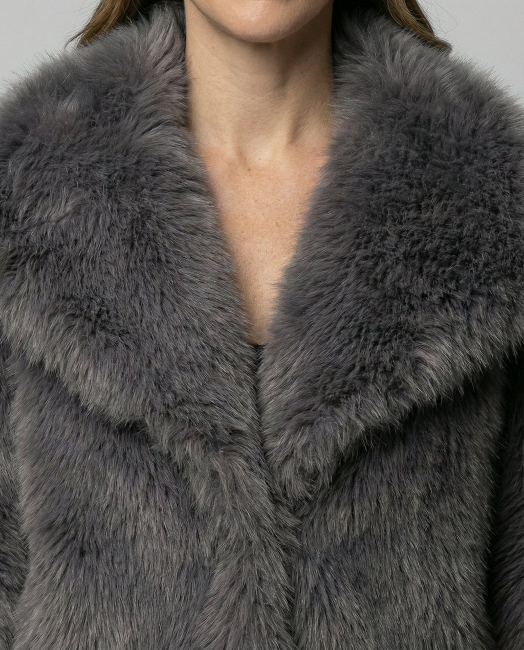 Faux-Fur Shawl Collar Jacket-classylooker20251202-Calm Wears-Gray-XS-Calm Wears