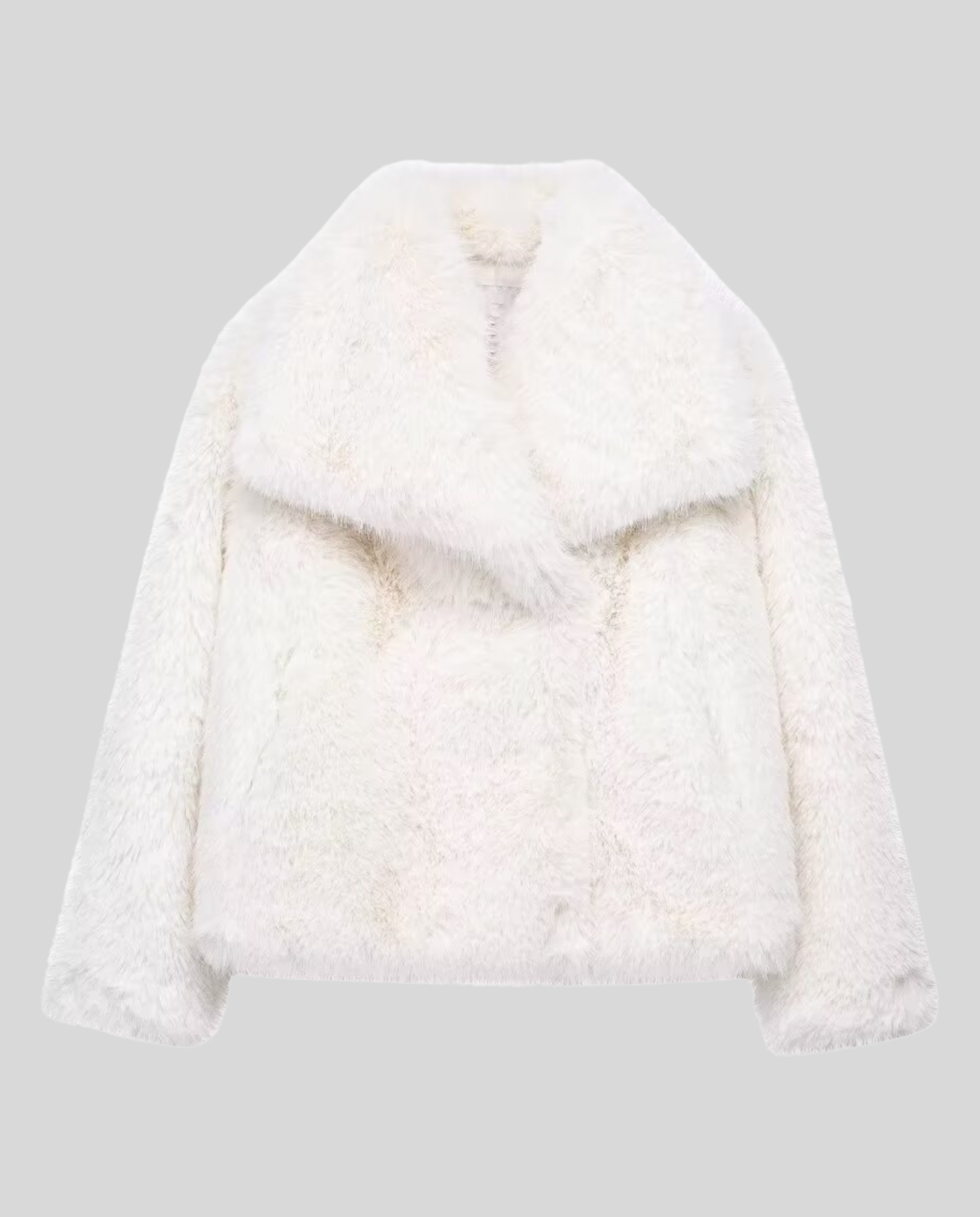 Faux-Fur Shawl Collar Jacket-classylooker20251202-Calm Wears-White-XS-Calm Wears