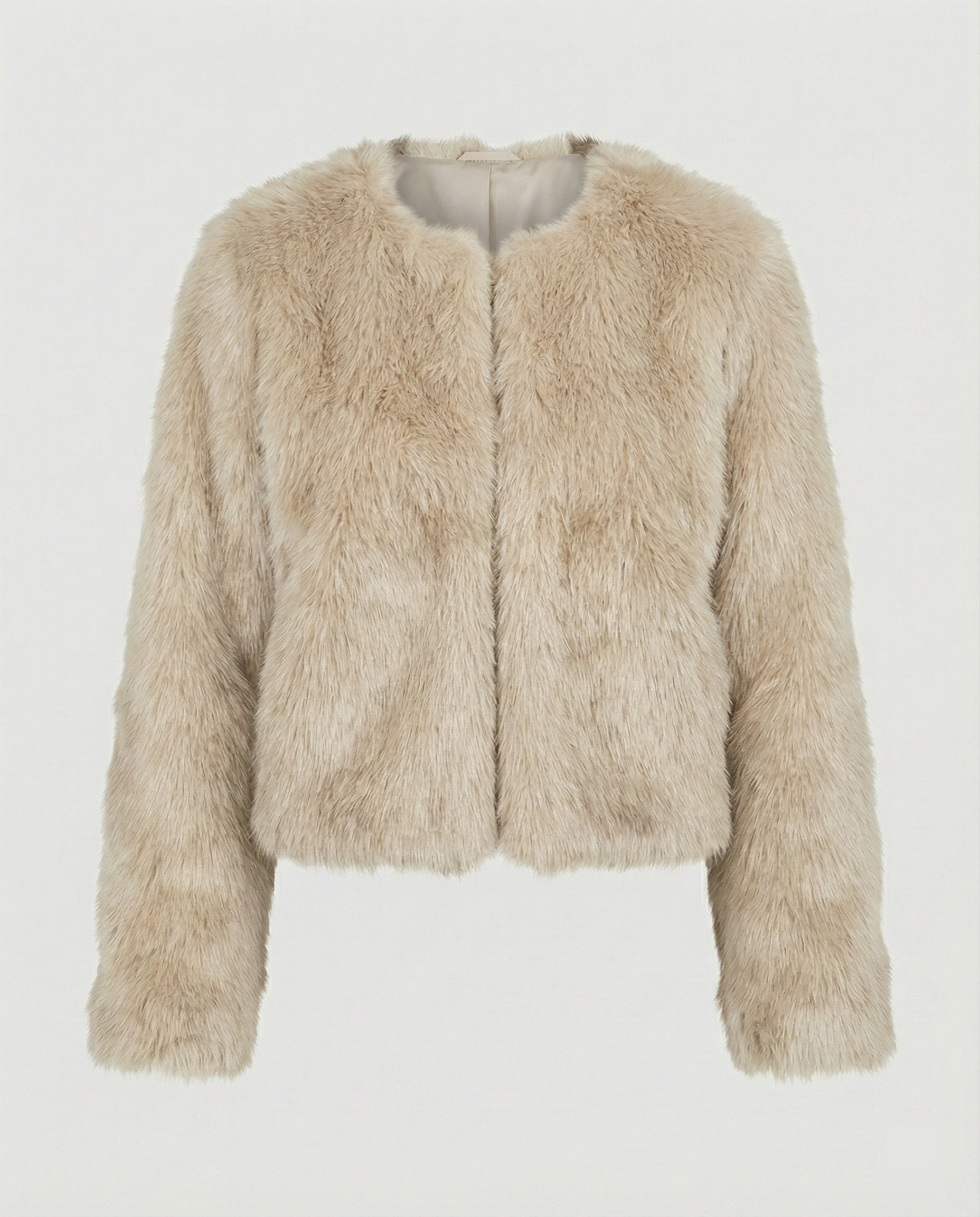 Faux Fur Short Coat Women-valora-mode20241023-Calm Wears-Apricot-S-Calm Wears