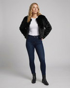 Faux Fur Short Coat Women-valora-mode20241023-Calm Wears-Black-S-Calm Wears