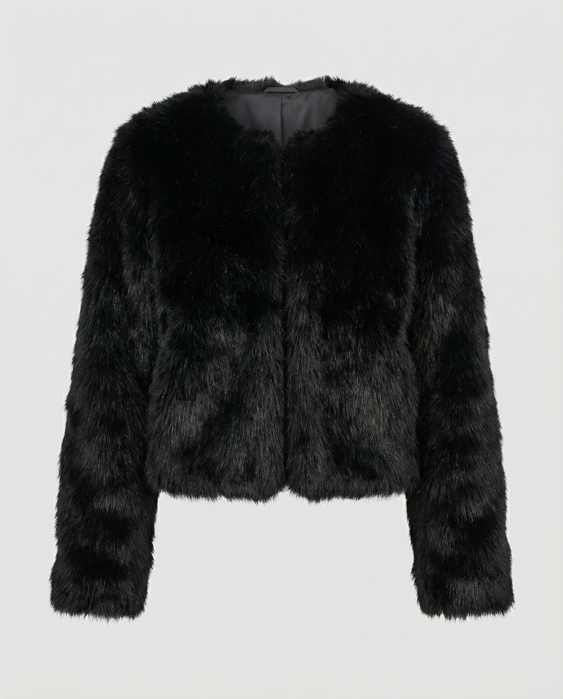 Faux Fur Short Coat Women-valora-mode20241023-Calm Wears-Black-S-Calm Wears