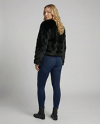 Faux Fur Short Coat Women-valora-mode20241023-Calm Wears-Black-S-Calm Wears