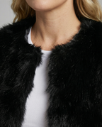 Faux Fur Short Coat Women-valora-mode20241023-Calm Wears-Black-S-Calm Wears