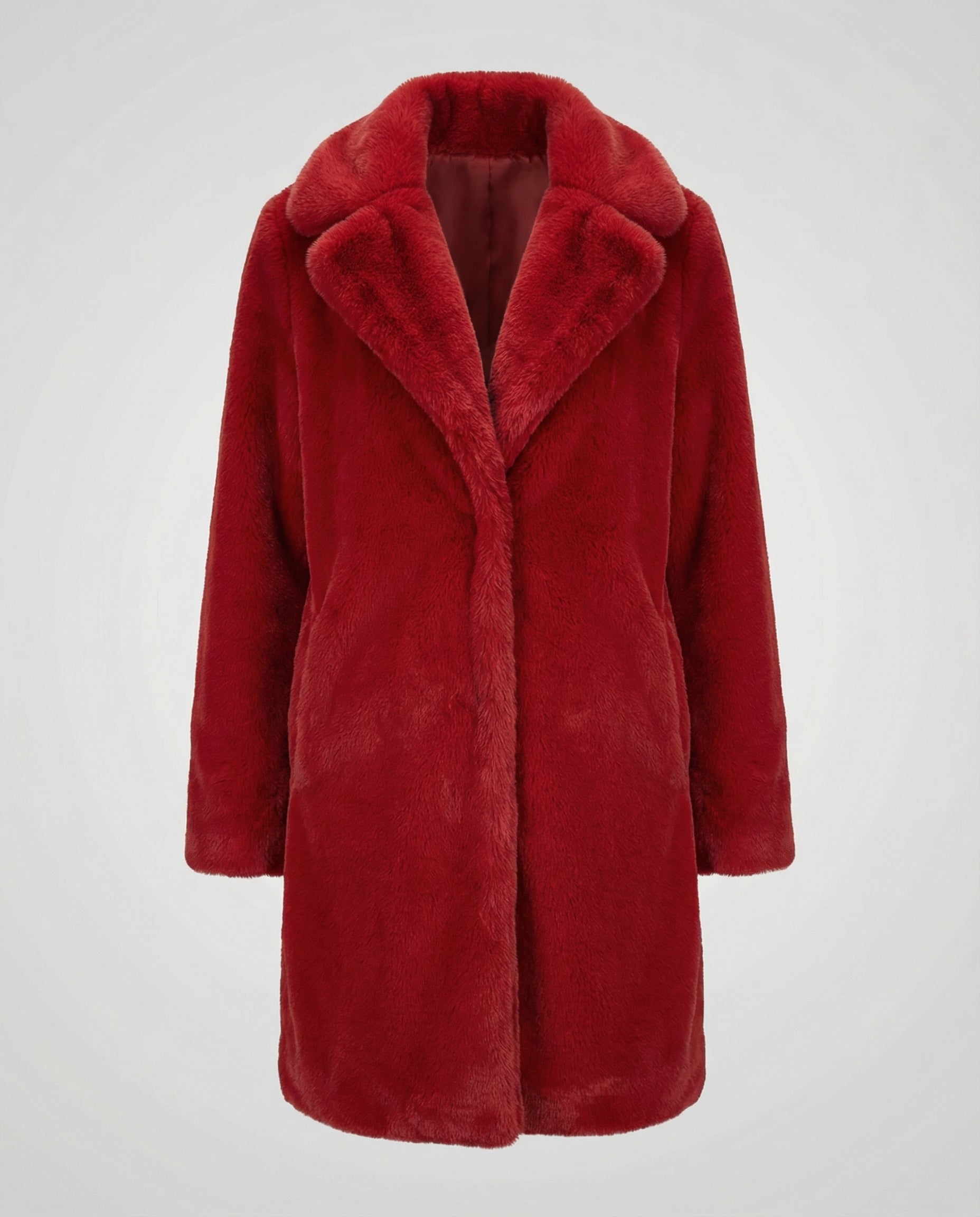 Faux Fur Winter Jacket Women-fashable20251108-Calm Wears-Red-S-Calm Wears