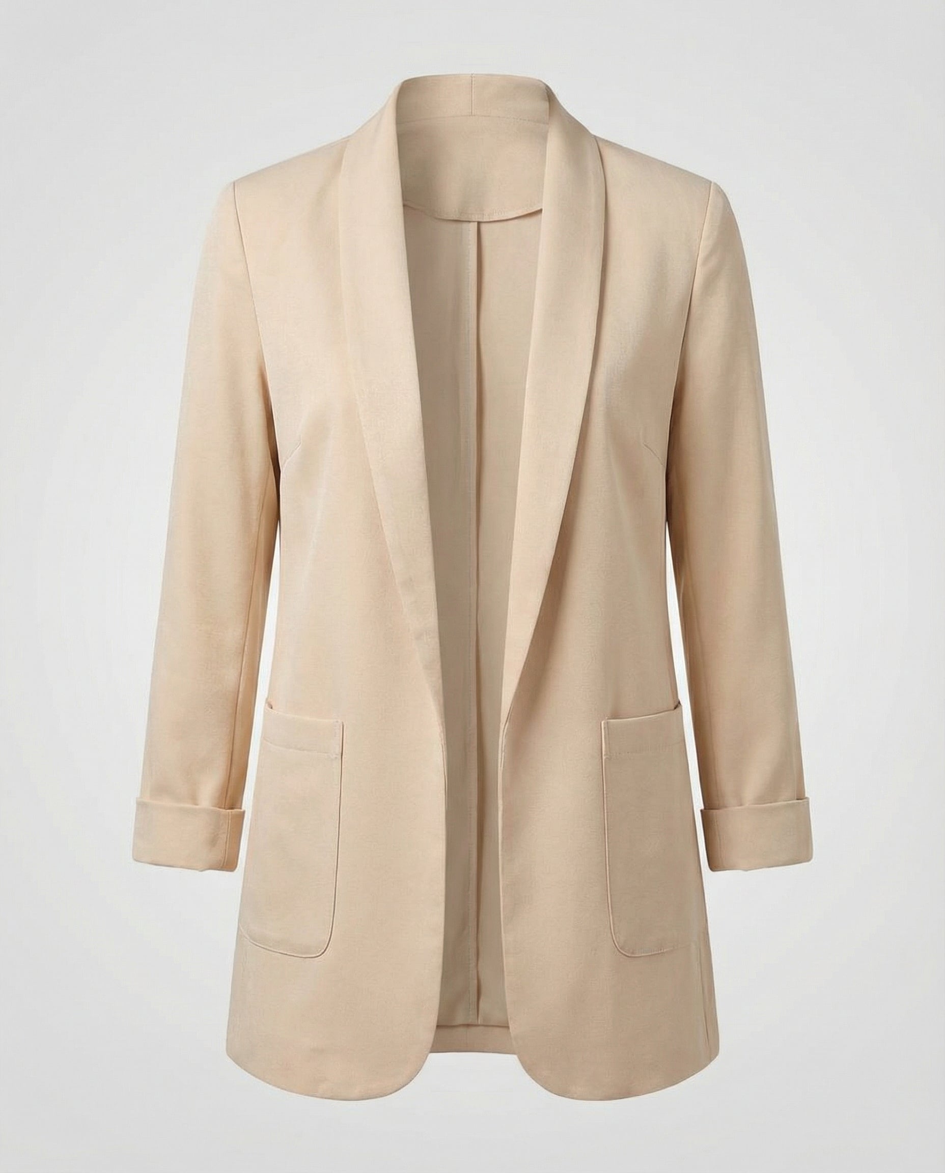 Figure-enhancing Elegant Women's Blazer-vendorra20241127-Calm Wears-Apricot-M-Calm Wears