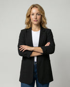 Figure-enhancing Elegant Women's Blazer-vendorra20241127-Calm Wears-Black-M-Calm Wears