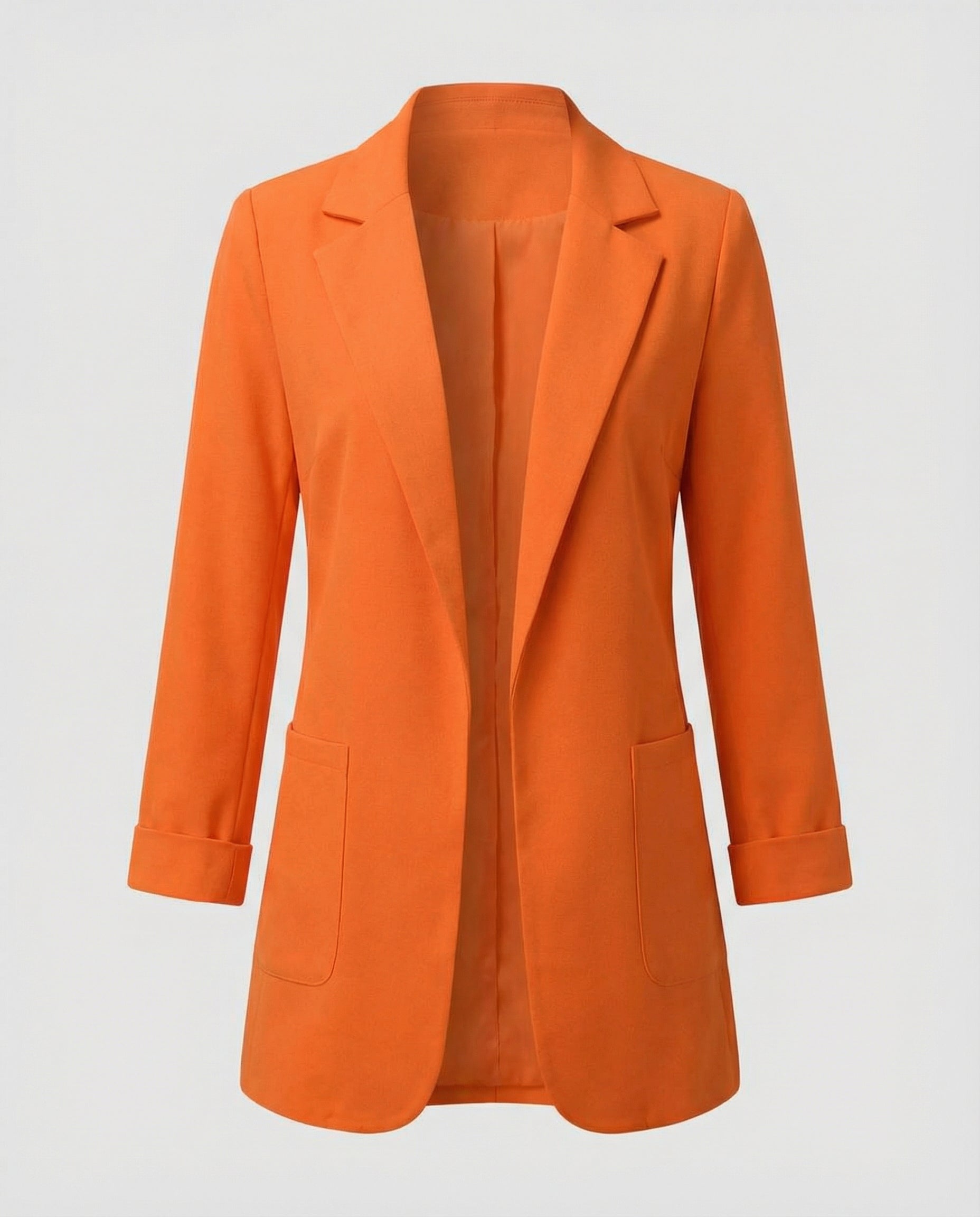 Figure-enhancing Elegant Women's Blazer-vendorra20241127-Calm Wears-Orange-M-Calm Wears