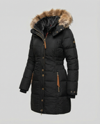 Fleece-lined Warm Women's Parka-luna20251114-Calm Wears-Black-S-Calm Wears