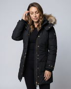 Fleece-lined Warm Women's Parka-luna20251114-Calm Wears-Black-S-Calm Wears
