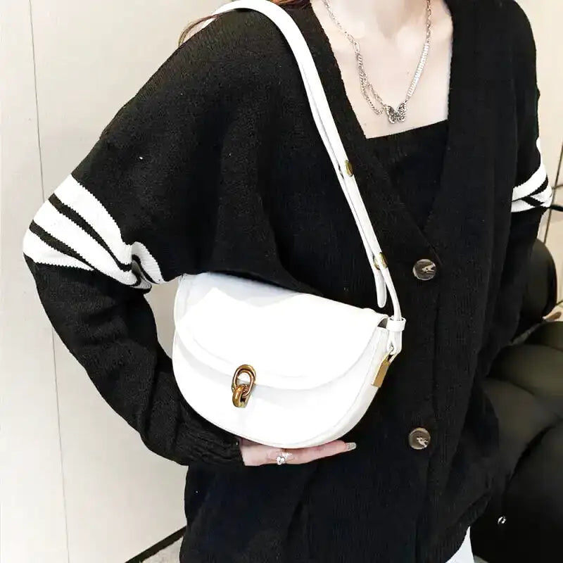 Small Leather Shoulder Handbag-dione couture20260421-Calm Wears-Black-Calm Wears