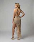 Flirty Sheer Mini Dress Women-theone-apparel20250410-Calm Wears-Gold-S-Calm Wears