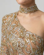 Flirty Sheer Mini Dress Women-theone-apparel20250410-Calm Wears-Gold-S-Calm Wears