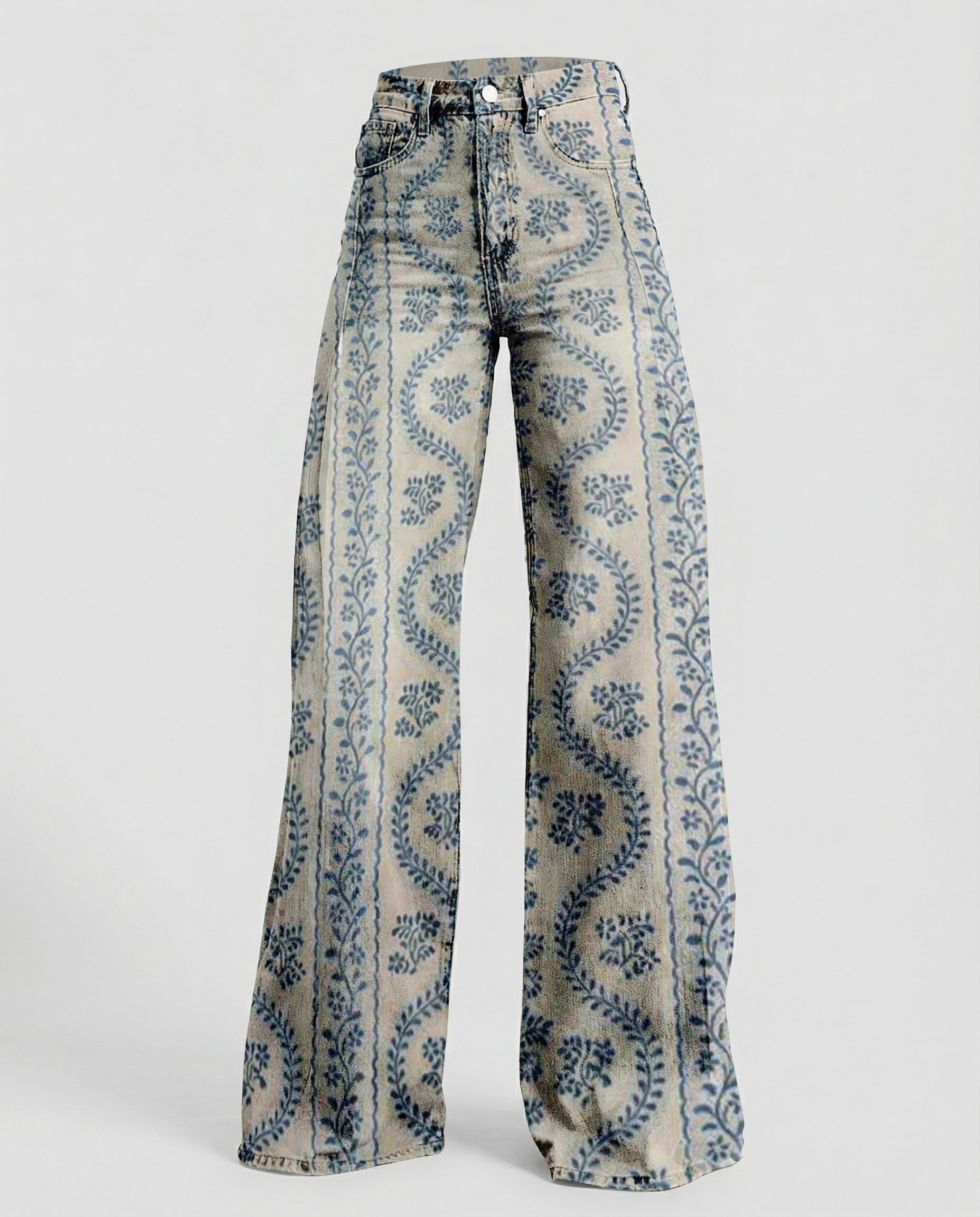 Floral Wide Women's Jeans-haven-mode20250212-Calm Wears-Blue-S-Calm Wears