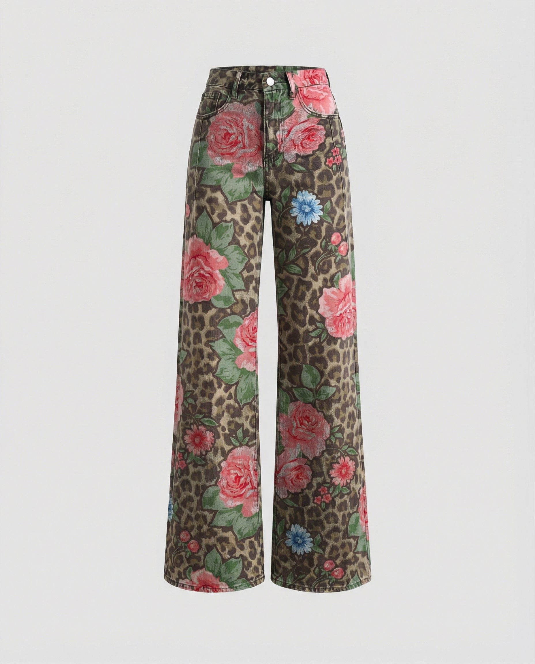 Floral Wide Women's Jeans-haven-mode20250212-Calm Wears-Pink Leopard-S-Calm Wears