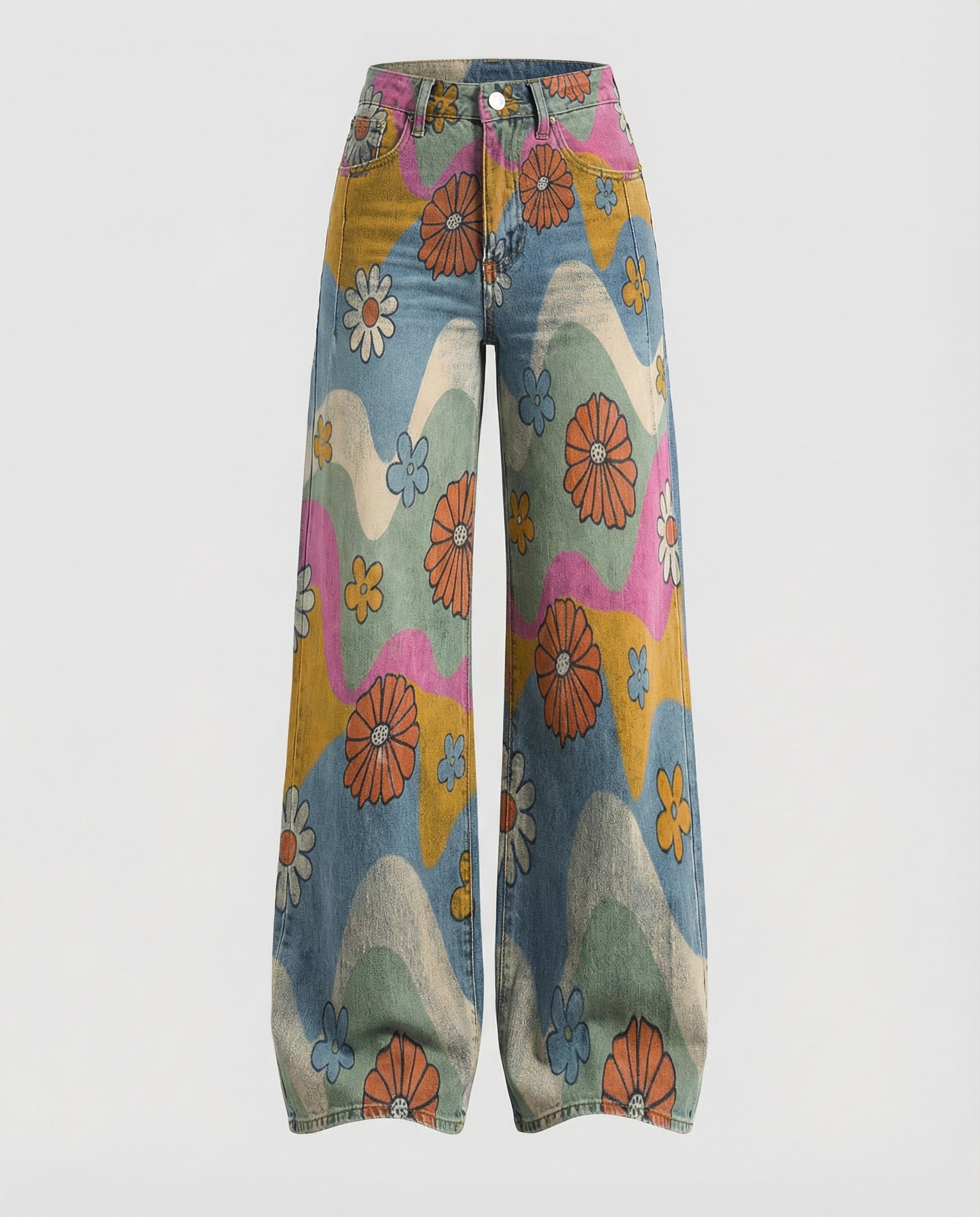Floral Wide Women's Jeans-haven-mode20250212-Calm Wears-Waves and Blossom-S-Calm Wears