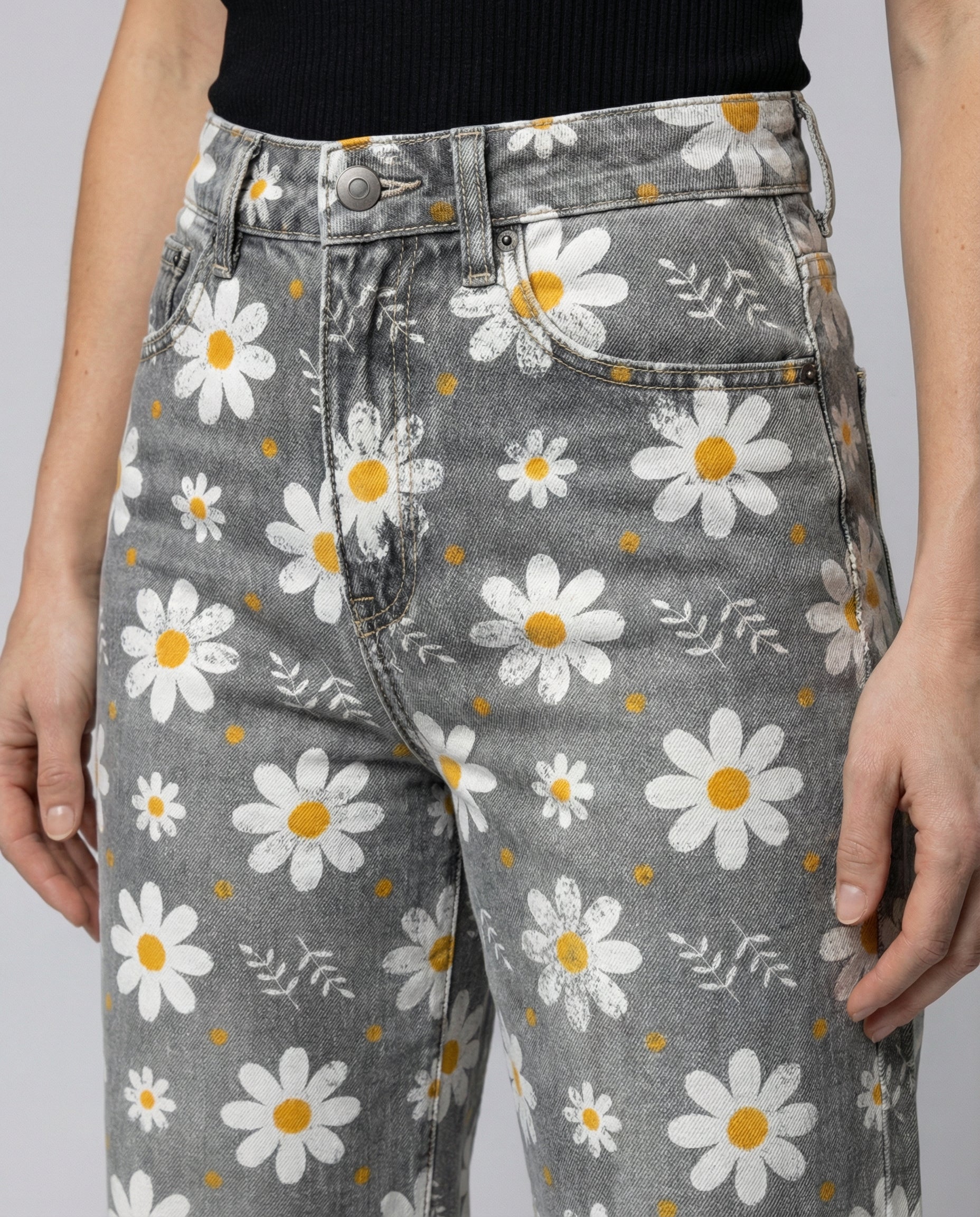 Floral Wide Women's Jeans-haven-mode20250212-Calm Wears-White Flowers-S-Calm Wears
