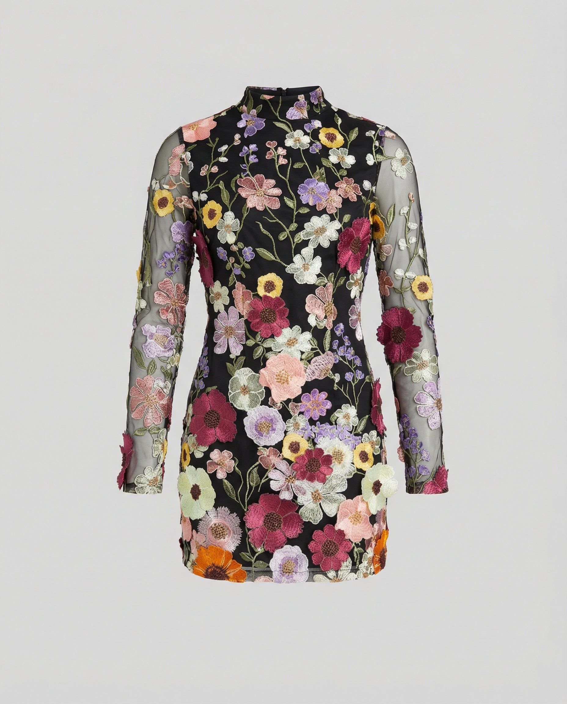 Floral Women's Mini Dress-cloatz20240821-Calm Wears-Black-XS-Calm Wears