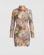 Floral Women's Mini Dress-cloatz20240821-Calm Wears-Pink-XS-Calm Wears