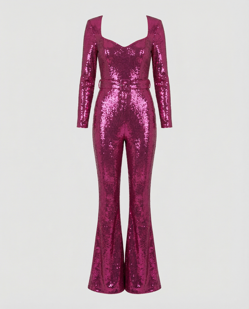 Glamorous sequin jumpsuit women-https://detail.1688.com/offer/693692644639.html-Calm Wears-Pink-S-Calm Wears