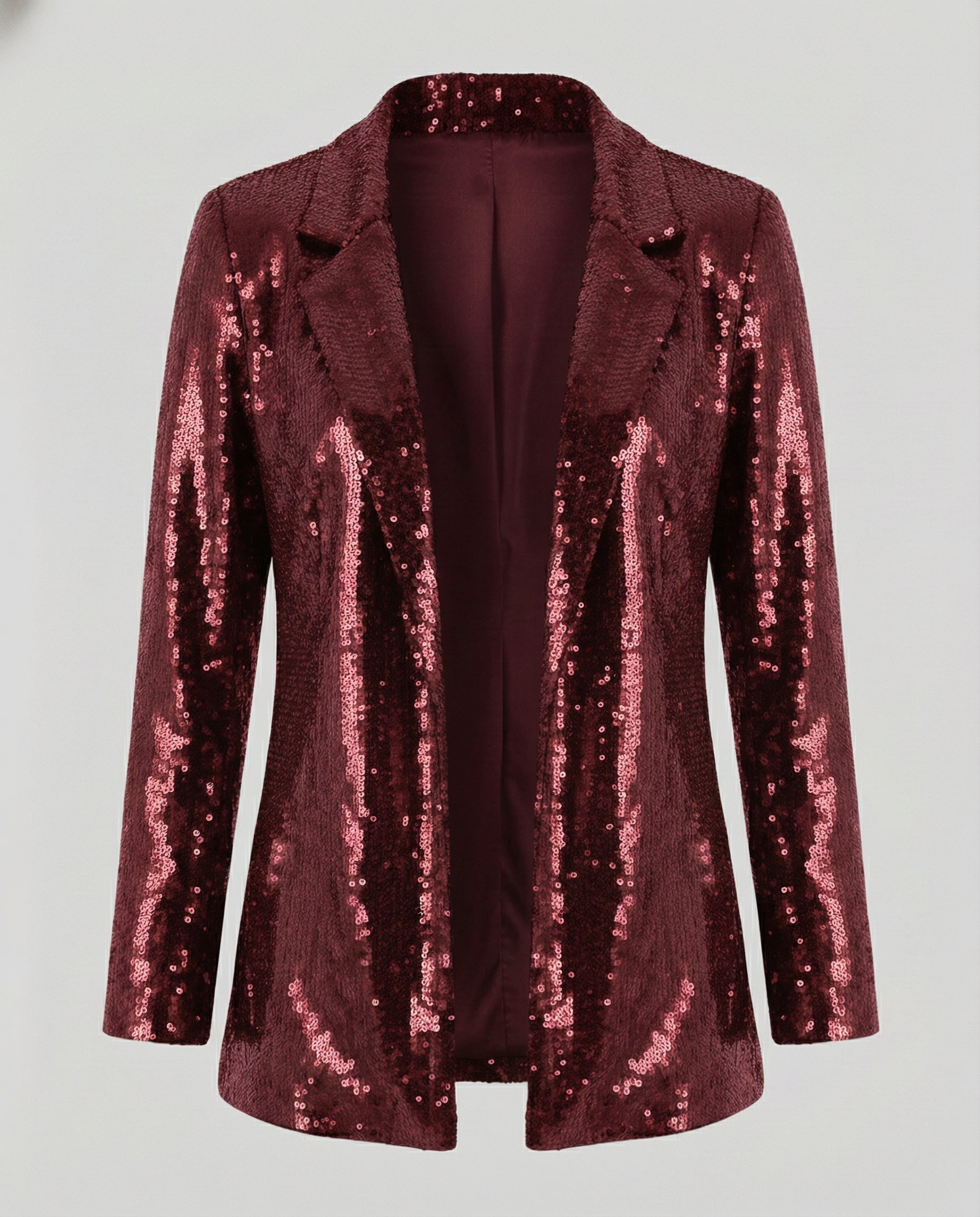 Glamorous Sequin Lapel Blazer-prime amsterdam nederland20251114-Calm Wears-Red-S-Calm Wears