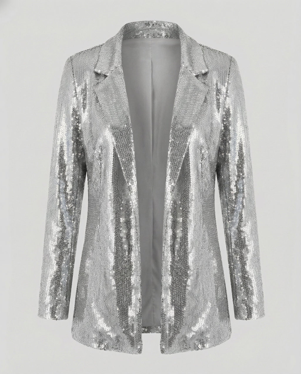 Glamorous Sequin Lapel Blazer-prime amsterdam nederland20251114-Calm Wears-Silver-S-Calm Wears