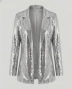 Glamorous Sequin Lapel Blazer-prime amsterdam nederland20251114-Calm Wears-Silver-S-Calm Wears