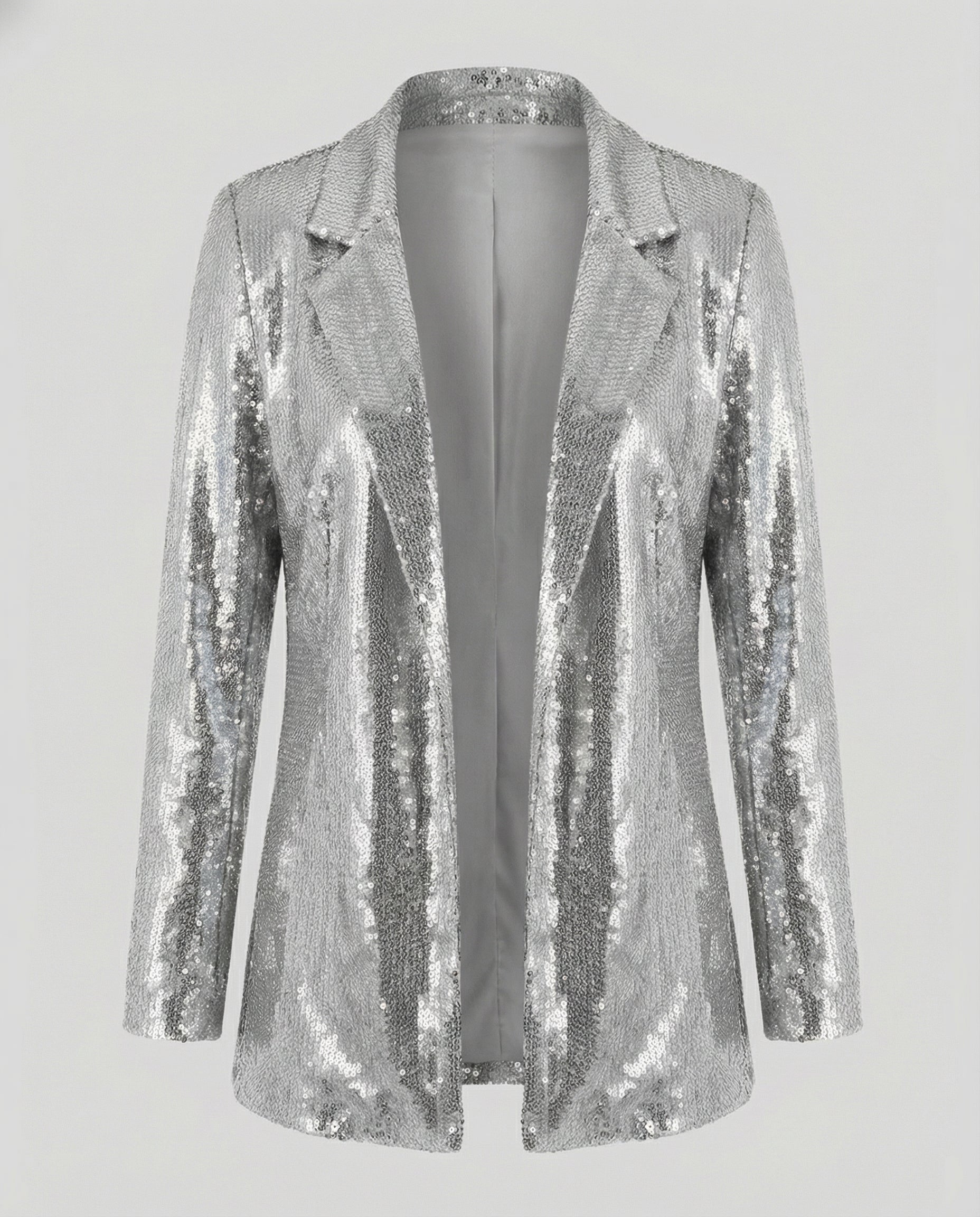 Glamorous Sequin Lapel Blazer-prime amsterdam nederland20251114-Calm Wears-Silver-S-Calm Wears