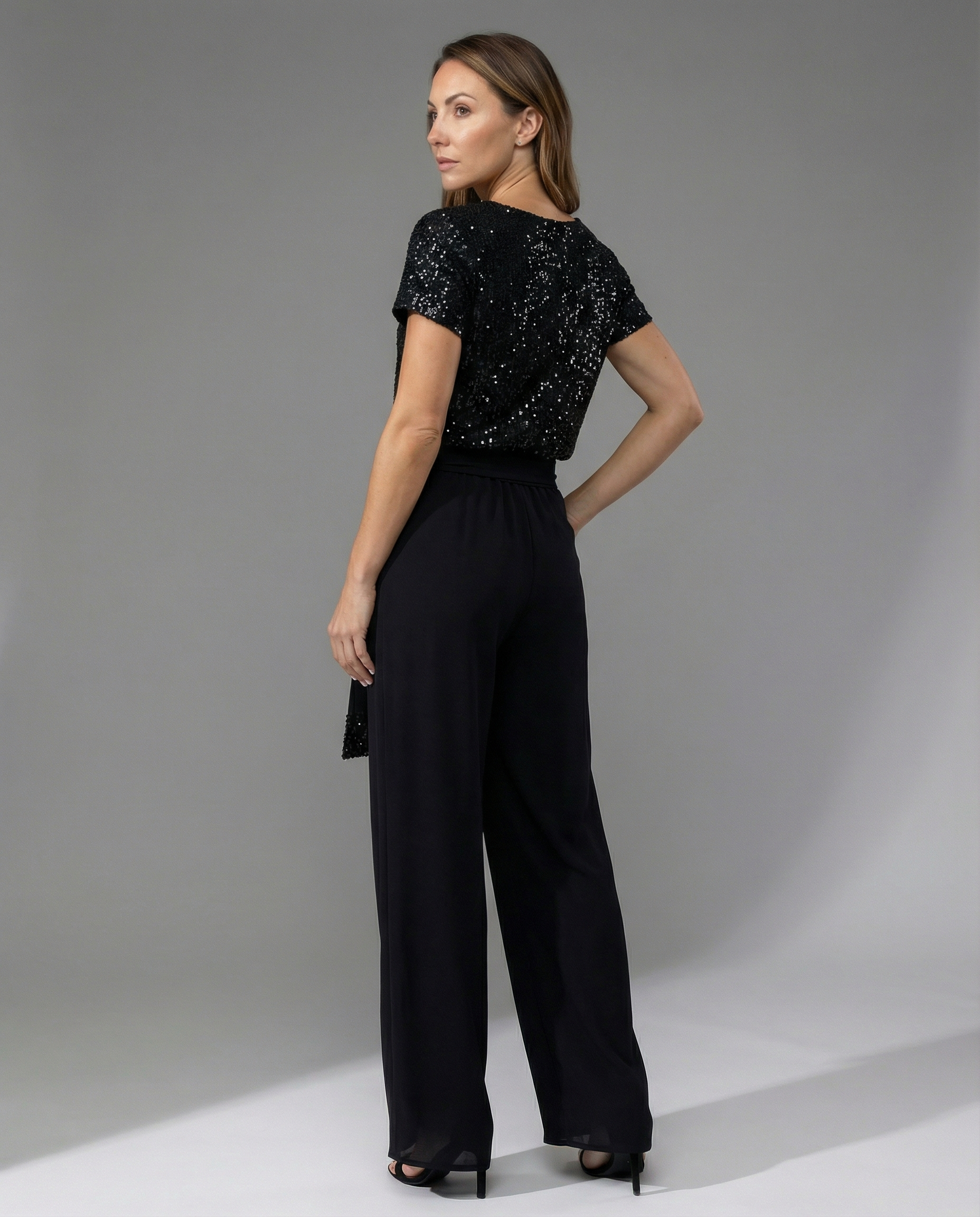 Glitter Jumpsuit Women Elegant-https://detail.1688.com/offer/841765567875.html-Calm Wears-Black-S-Calm Wears
