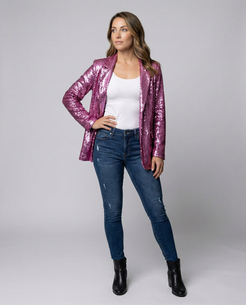 Glittering women's sequin blazer-shopthecic 20251110-Calm Wears-Lilac-XS-Calm Wears