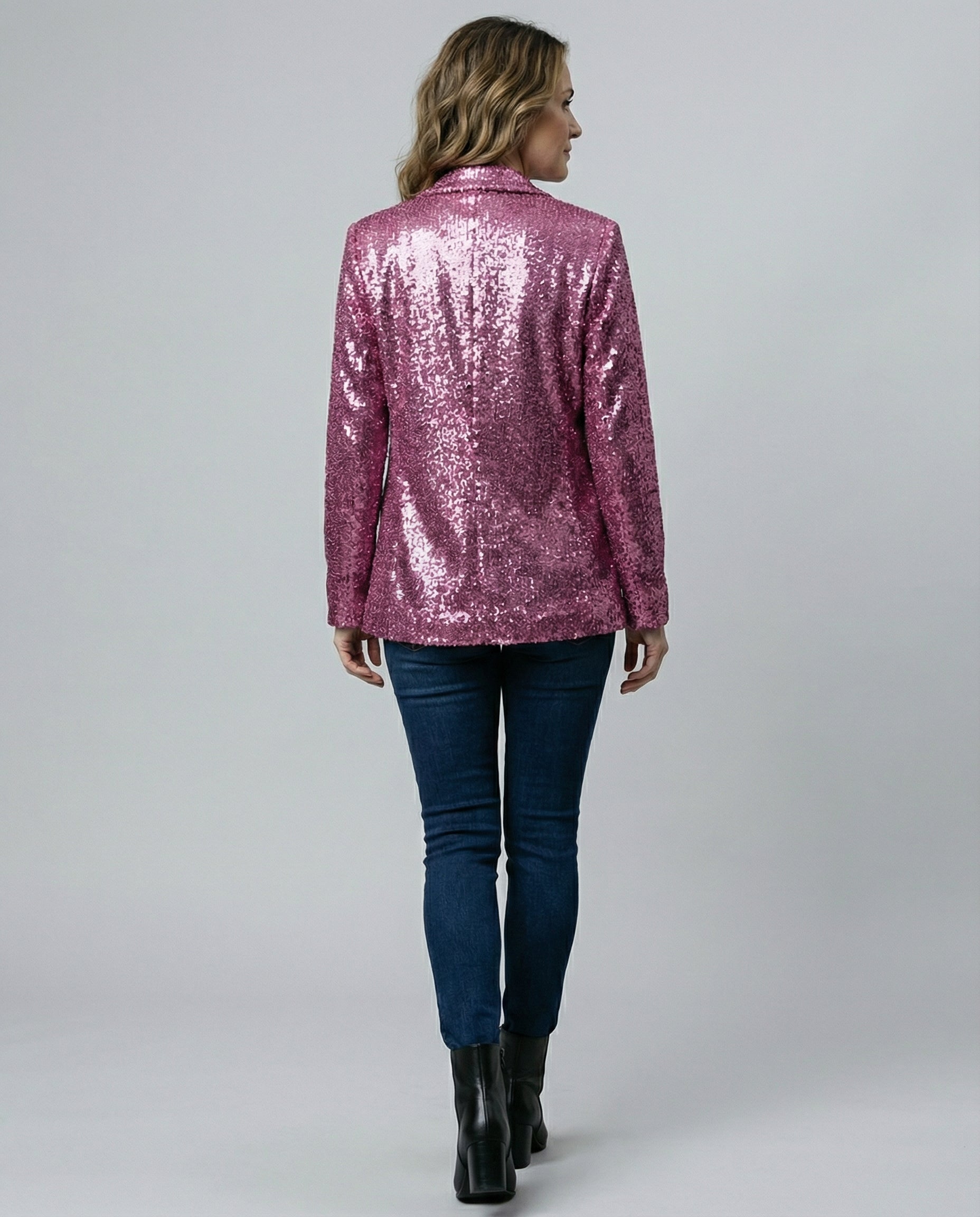 Glittering women's sequin blazer-shopthecic 20251110-Calm Wears-Lilac-XS-Calm Wears