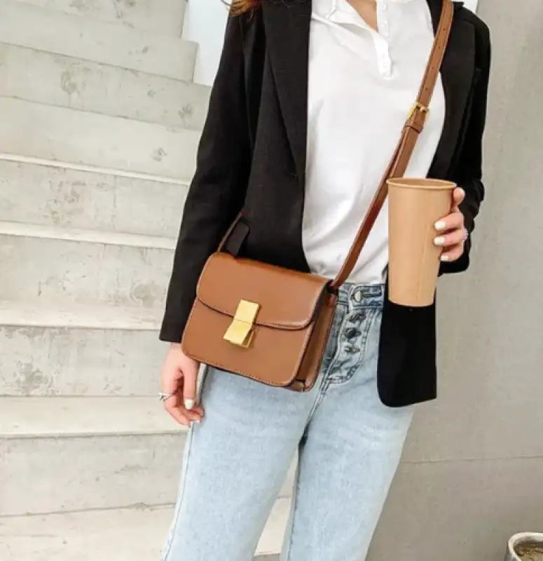 Small Square Shoulder Handbag-dione couture20260421-Calm Wears-Brown-Calm Wears