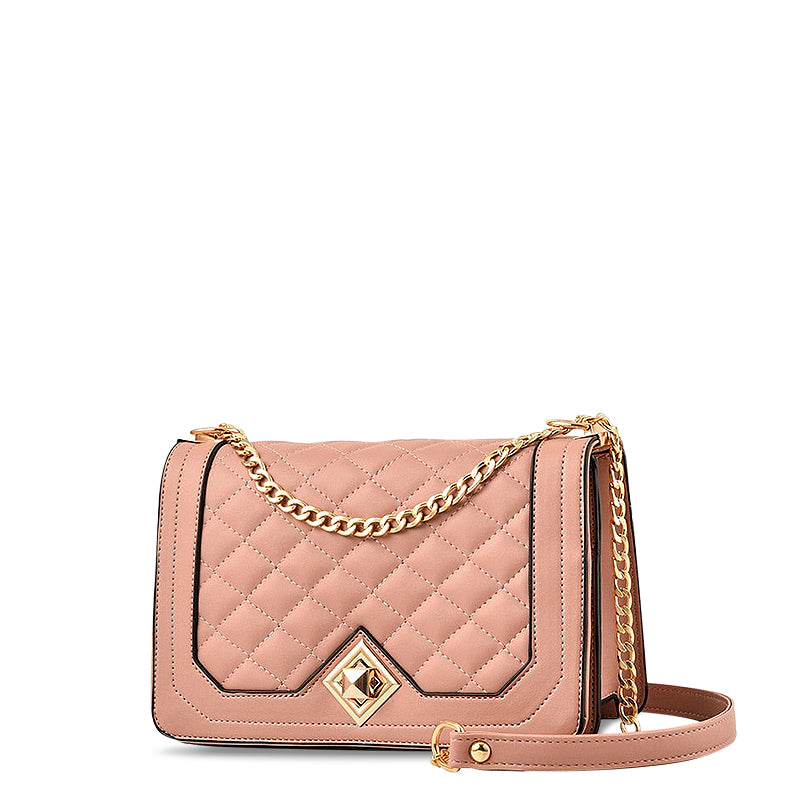 Quilted Chain Crossbody Bag, Small Shoulder Bag-mayfair ellis20260422-Calm Wears-Rosa-Calm Wears
