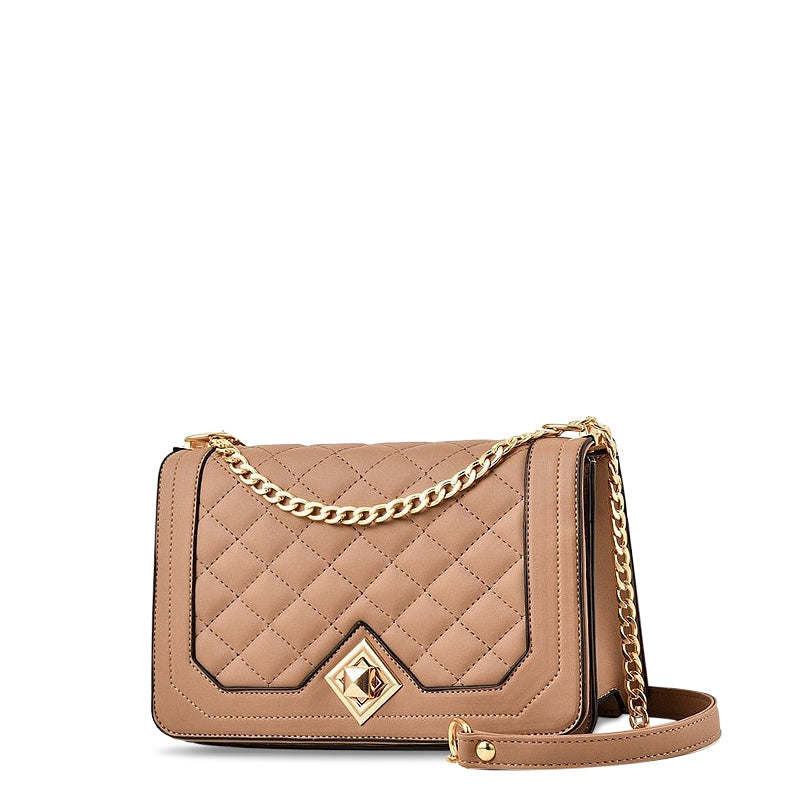 Quilted Chain Crossbody Bag, Small Shoulder Bag-mayfair ellis20260422-Calm Wears-Braun-Calm Wears