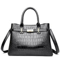 Large Croco Handbag with Shoulder Strap-dione couture20260421-Calm Wears-Black-Calm Wears