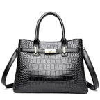 Large Croco Handbag with Shoulder Strap-dione couture20260421-Calm Wears-Black-Calm Wears