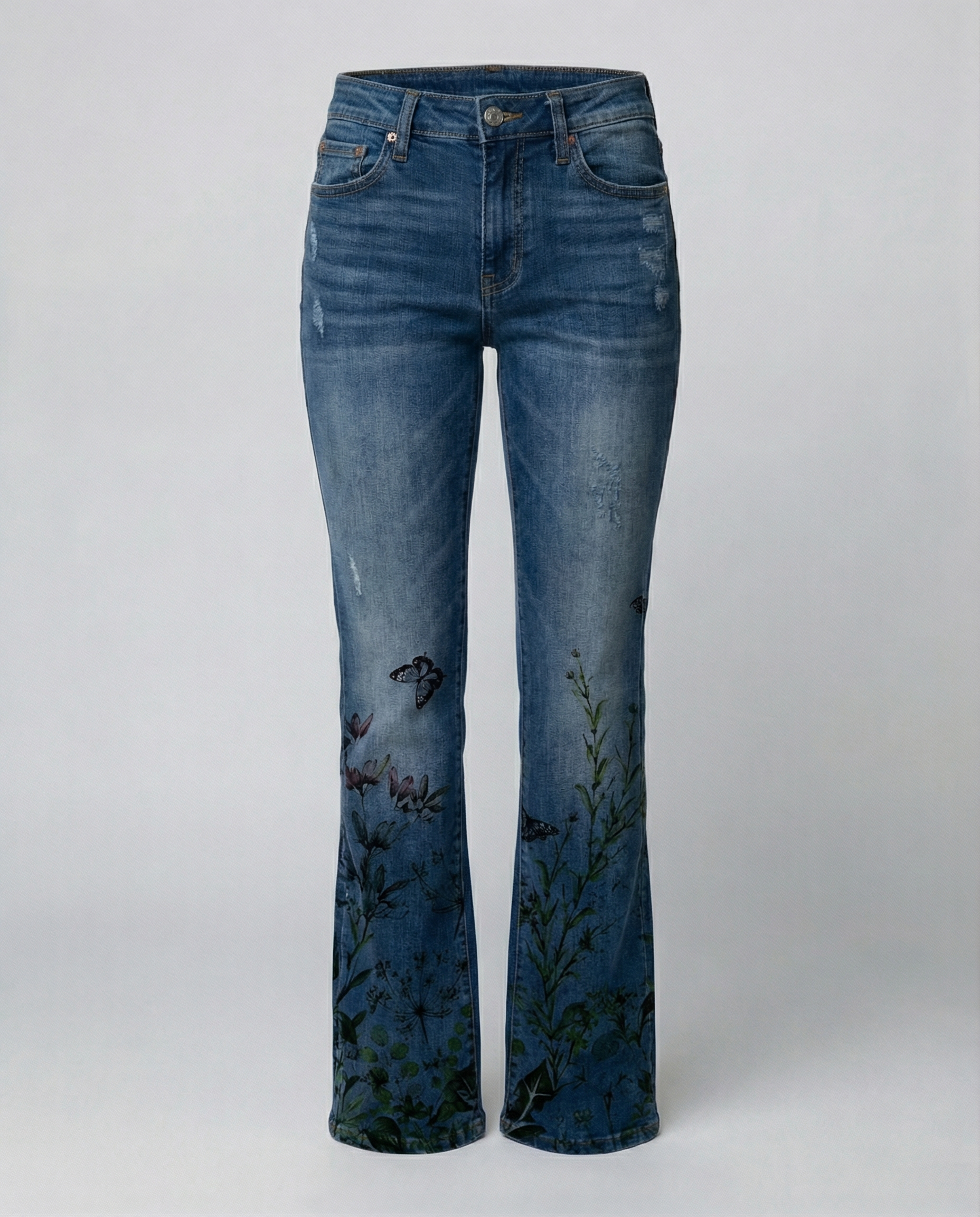 High-waisted women's flared pants-prime-amsterdam20250305-Calm Wears-Black Butterfly-S-Calm Wears