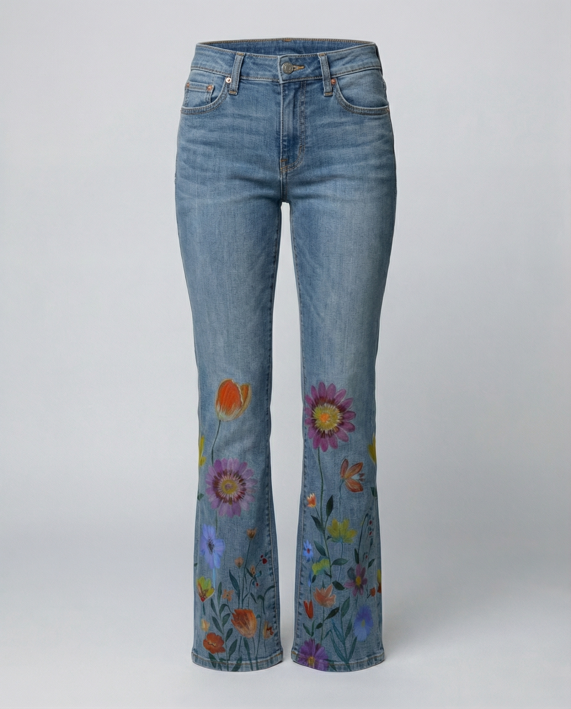 High-waisted women's flared pants-prime-amsterdam20250305-Calm Wears-Lilac Flower-S-Calm Wears