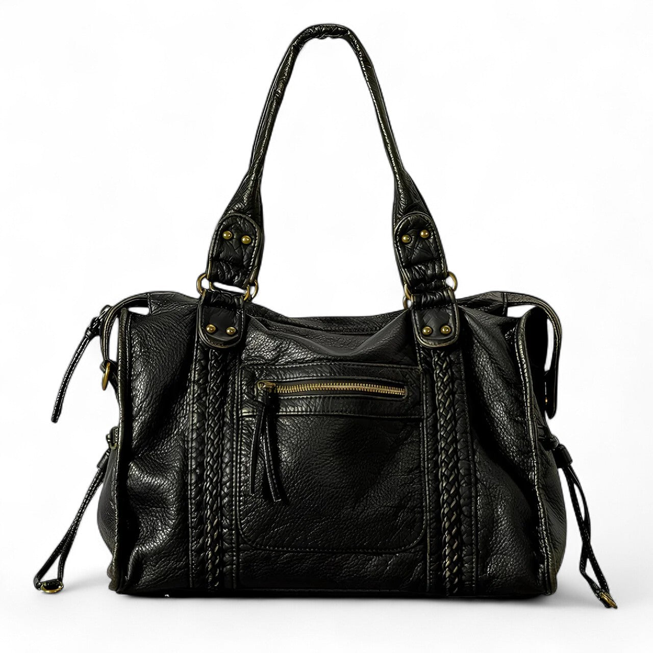 Handbag for School Shoulder Strap in Rigid Leather-dione couture20260421-Calm Wears-Black-Calm Wears