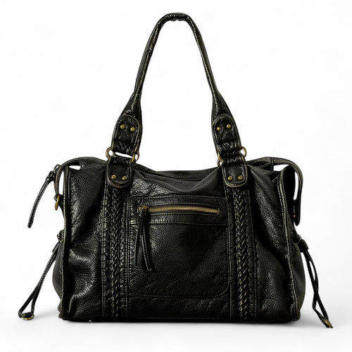 Handbag for School Shoulder Strap in Rigid Leather-dione couture20260421-Calm Wears-Black-Calm Wears