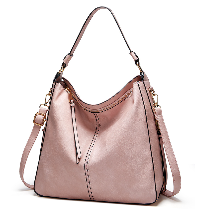 Vintage-inspired leather hobo bag