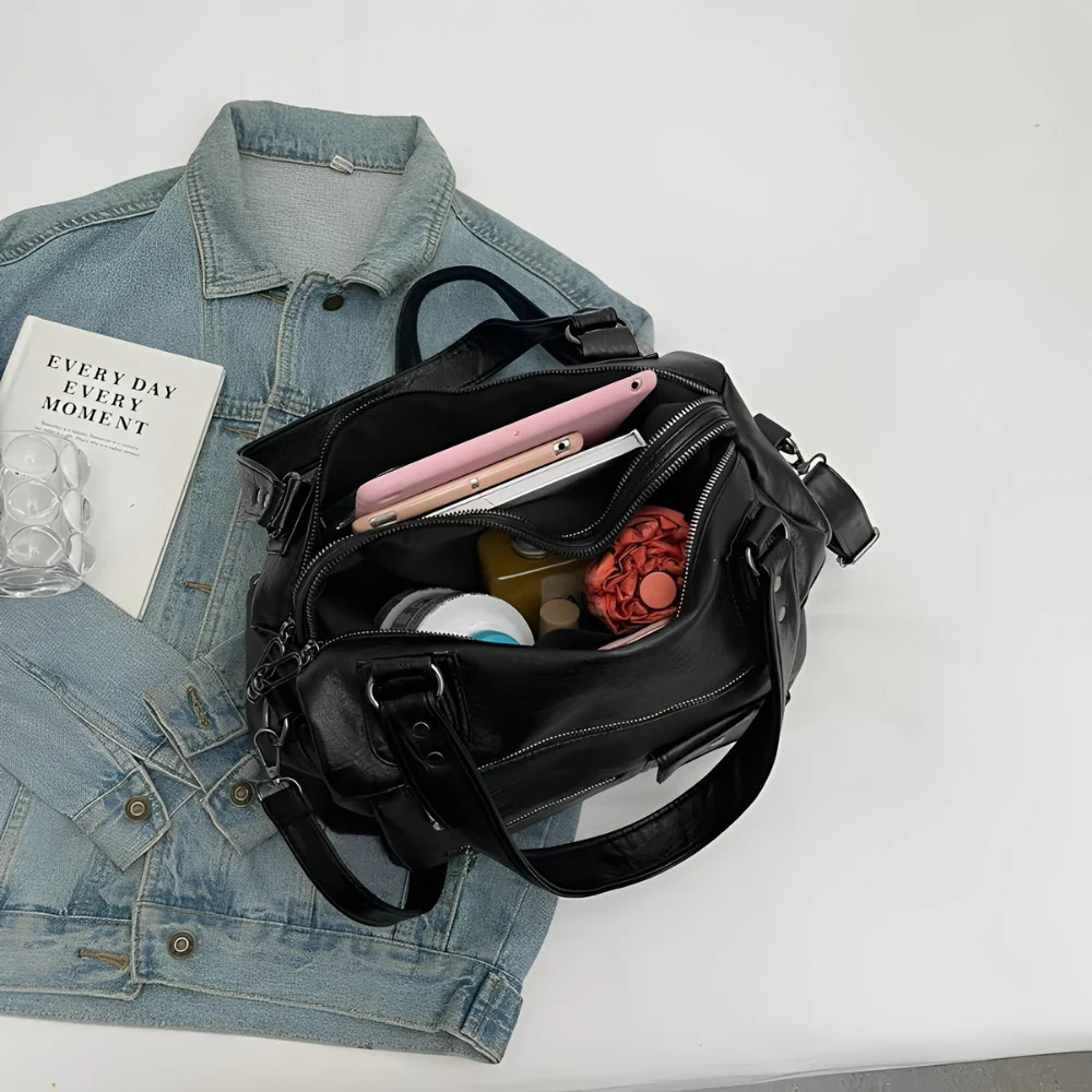 Handtas Schouder Leer Grote Capaciteit-dione couture20260421-Calm Wears-Black-Calm Wears
