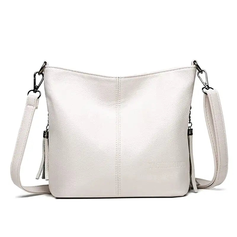 Handbag Shoulder Bag in Rigid Leather-dione couture20260421-Calm Wears-White-Calm Wears