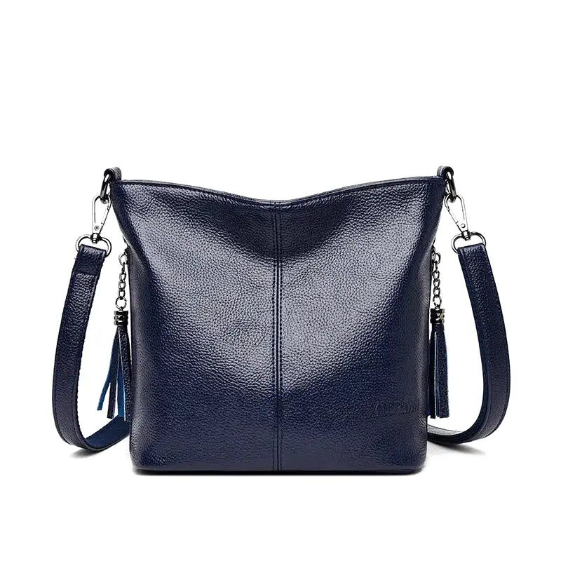 Handbag Shoulder Bag in Rigid Leather-dione couture20260421-Calm Wears-Blue-Calm Wears