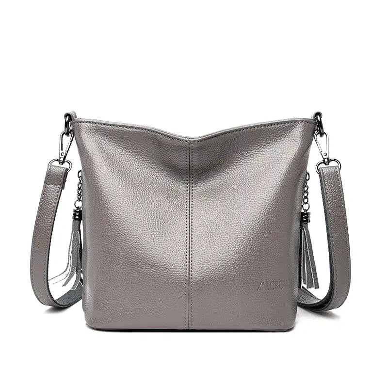 Handbag Shoulder Bag in Rigid Leather-dione couture20260421-Calm Wears-Gray-Calm Wears