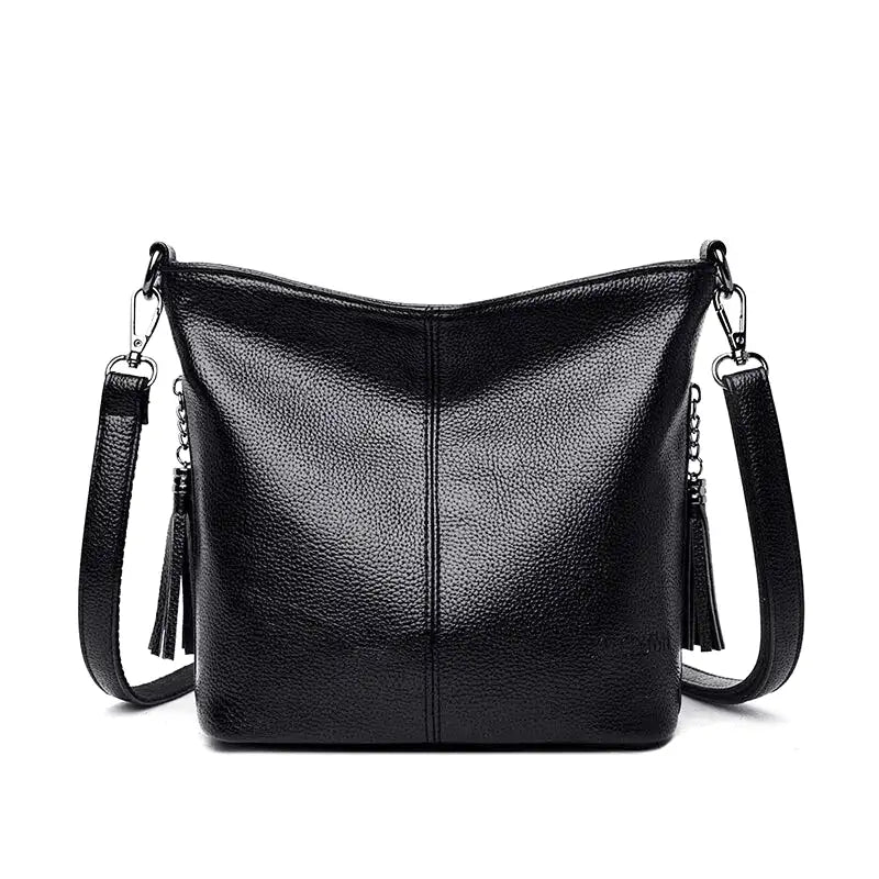Handbag Shoulder Bag in Rigid Leather-dione couture20260421-Calm Wears-Black-Calm Wears