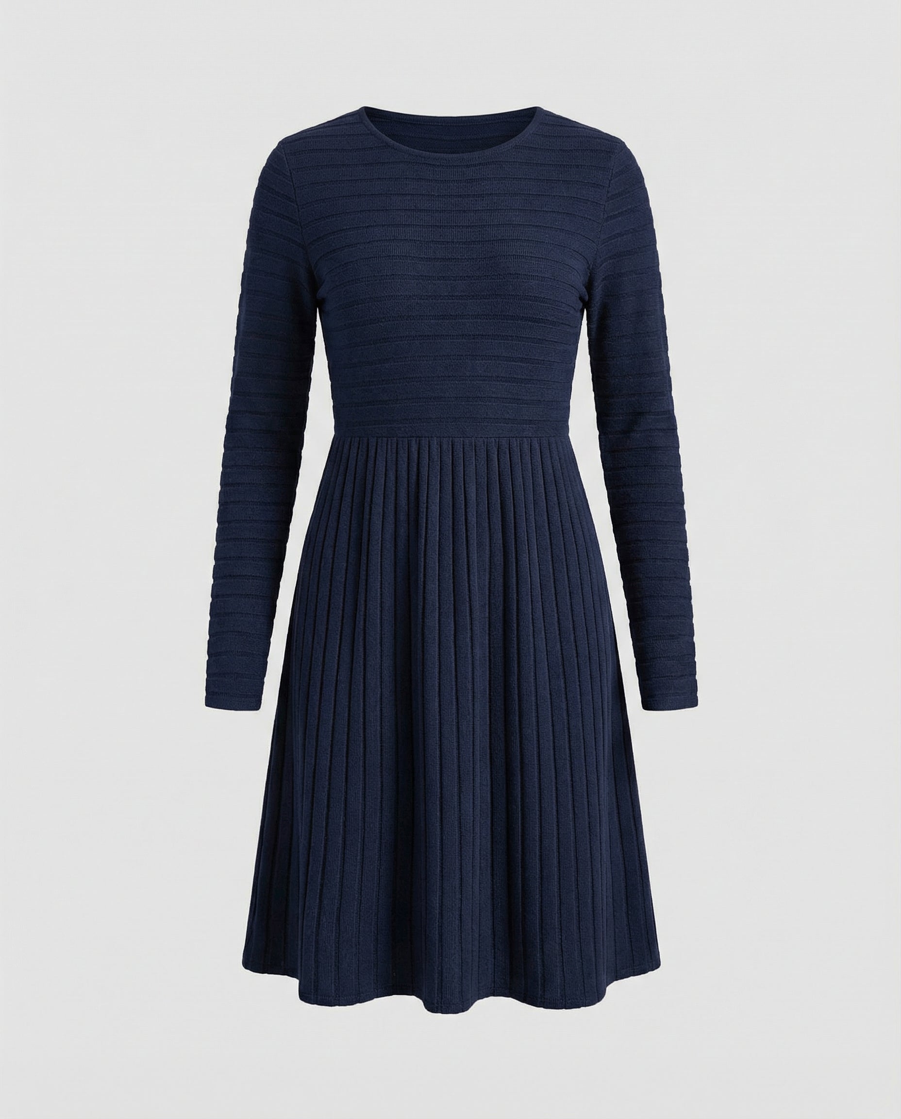 Knit dress Long sleeves Women-https://detail.1688.com/offer/858922311698.html-Calm Wears-Blue-S-Calm Wears