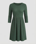 Knit dress Long sleeves Women-https://detail.1688.com/offer/858922311698.html-Calm Wears-Green-S-Calm Wears