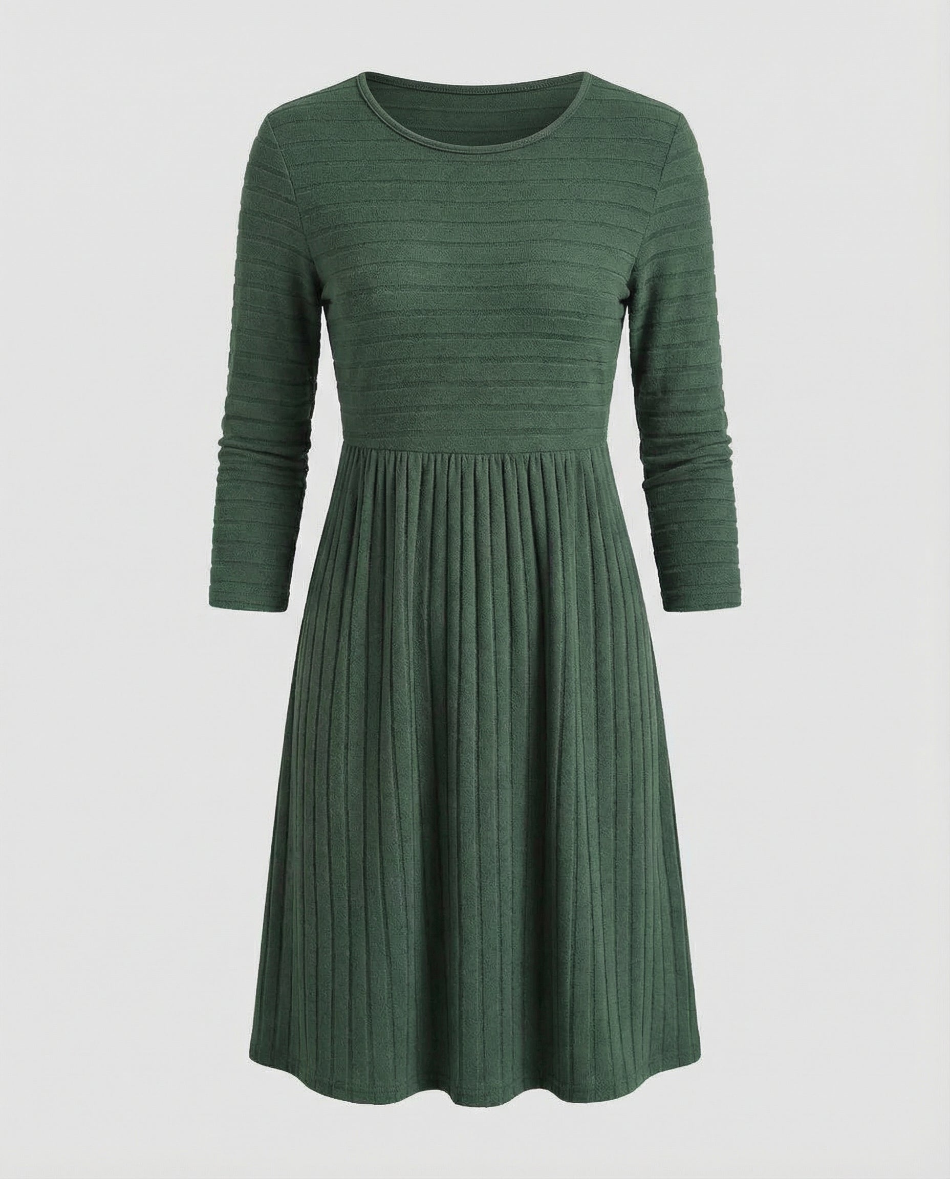 Knit dress Long sleeves Women-https://detail.1688.com/offer/858922311698.html-Calm Wears-Green-S-Calm Wears